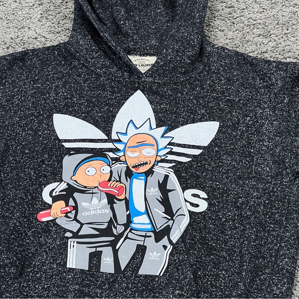 Jon Lauren Hoodie Adidas Cartoon Men’s Large Sweatshirt Hip Hop Cool